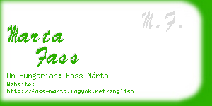 marta fass business card
