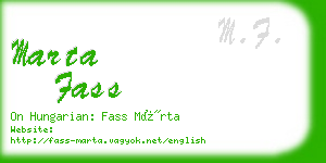 marta fass business card